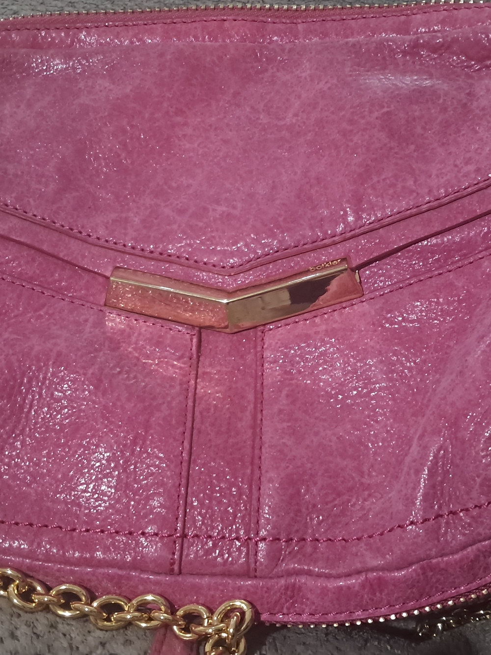 Botkier Hot Pink Crossbody Bag Interior Lining
